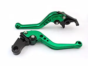 Niree Short Brake Clutch Levers for Kawasaki NINJA 250R 2008-2012,NINJA 300R/Z300 2013-2017,KLX250/D-TRACKER 2008-2016,KLX125/D-TRACKER125 2010-2016,KLX150S 2009-2013,Z250/SL 2015-2016 Green