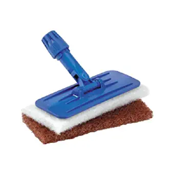 Tolco 280138 Universal Pad Holder with 2 Cleaning Pads, 9" Height, 1.75   Width, Blue/White/Brown