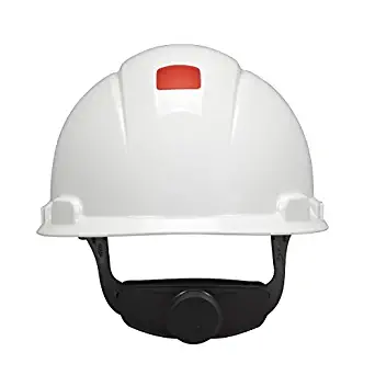 3M Hard Hat with Uvicator H-701V-UV, Vented ,White, 4-Point Ratchet Suspension