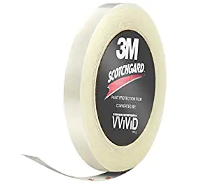 VViViD 3M Scotchgard Clear Hood and Trunk Edge Sealer Paint Protection Tape Roll (.5 Inch x 30ft)