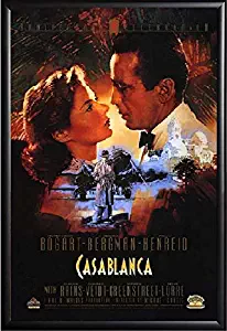 Casablanca Anniversary Movie Poster Framed (Black) Size 24x36