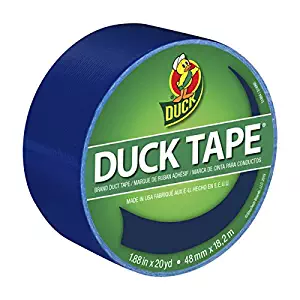 Duck Brand 1304959 Color Duct Tape, Blue, 1.88 Inches x 20 Yards, Single Roll