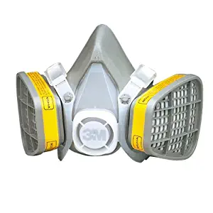 3M Safety 142-5303 Safety Half Facepiece Disposable Respirator Assembly, Organic Vapor/Acid Gas, Large