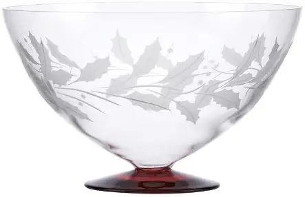 Lenox Crystal Holiday Etched Bowl