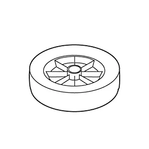 Rubbermaid Commercial Products Rcp 1025-L6 12" Soft Rubber Wheel 1/Ea RCP 1025-L6