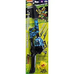 Teenage Mutant Ninja Turtles Telescopic No Tangle Fishing Rod/Reel Combo, Blue