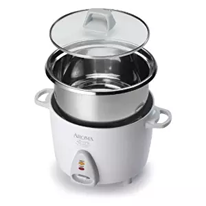 Aroma Simply Stainless 6-Cup (Cooked) Rice Cooker, White by Aroma Housewares
