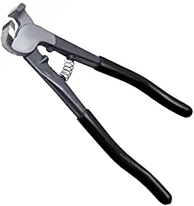 Superior Tile Cutter and Tools ST024 Quarry Tile Carbide Nippers with Offset Jaws, 5/8-Inch, Black