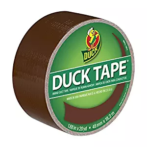 Duck Brand 1304965 Color Duct Tape, Brown, 1.88 Inches x 20 Yards, Single Roll