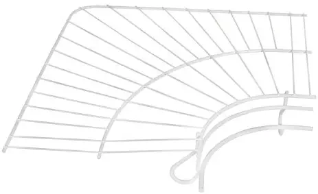 Rubbermaid FreeSlide Wire Shelving, White, 12-inch Corner Kit (FG3J0800WHT)