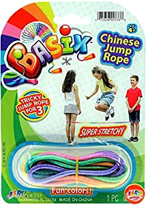 2CHILL Chinese Jump Rope or Kids (1 Pack) by JA-RU Jumping Game I | Girls Party Favors Skipping Rope | Plus 1 Bouncy Ball. 733-1p