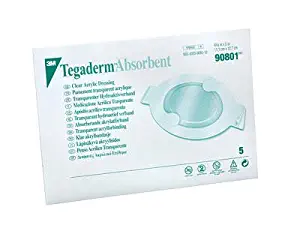 Tegaderm Absorbant Clear Acrylic Dressing, Medium, 4.4"X5"