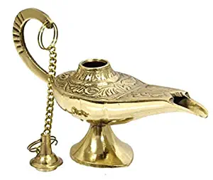 Indian Accent Brass Aladdin Genie Lamps Incense Burners