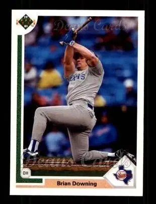 1991 Upper Deck # 770 Brian Downing Texas Rangers (Baseball Card) Dean's Cards 8 - NM/MT Rangers