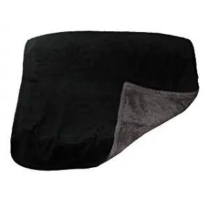Hope Woodworking Waterproof Carriage Blanket - Windproof Faux Fur Stadium Blanket – Large Outdoor Blanket Keeps You Warm – Wind & Water Resistant (52” x 66”, Gray & Black)