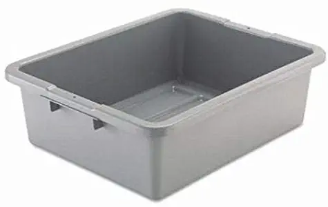 Rubbermaid Commercial - Bus/Utility Box 7.125Gal Gray "Product Category: Desk Accessories & Workspace Organizers/Storage Containers"