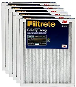 Filtrete Healthy Living Ultimate Allergen Reduction AC Furnace Air Filter, MPR 1900, 10 x 20 x 1-Inches, 6-Pack