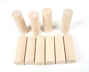 StarMall Set of 10 Montessori Teaching Aids Material Unfinished Wooden Craft Blocks Cylinders