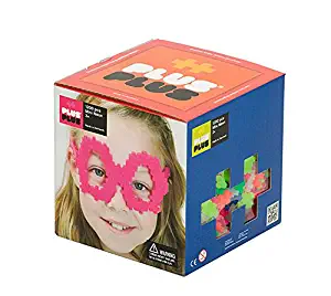 PLUS PLUS - Open Play Set - 1200 Piece - Neon Color Mix, Construction Building Stem Toy, Interlocking Mini Puzzle Blocks for Kids