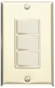 Broan 65V 3-Function Control Polished Brass Ivory Switches 20 amp 120V Bath fan control