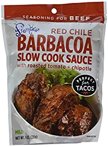 Frontera Red Chile Barbacoa Slow Cook Sauce with Roasted Tomato + Chipotle 8 oz (Pack of 3)