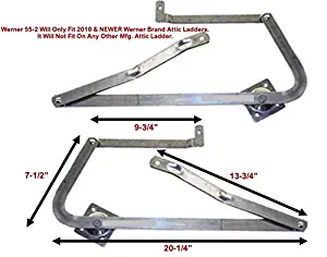 Werner 55-2 Replacement Attic Ladder Hinge Arms Fits: 2010 & NEWER Werner Attic Ladders