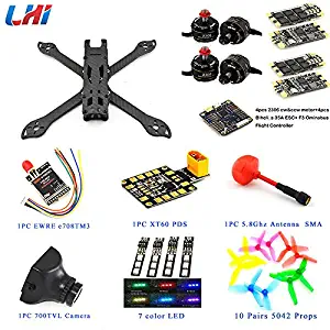 LHI 240mm FPV Quadcopter Frame Kit ARF 2306 2600KV Motor Blheli_s 35A 32bit ESC F3 Omnibus Flight Controller ARF Kit with Camera