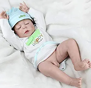 NPK Realistic Reborn Baby Dolls Boy Silicone Full Body 22 Inches Sleeping Baby Look Real Cute Newborn Reborn Dolls Anatomically Correct