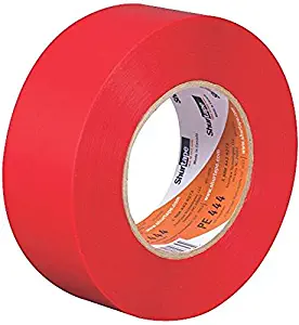 Shurtape PE 444 UV-Resistant Stucco Masking Tape, 48mm x 55m, Red, 1 Roll (107239)