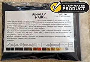 Hair Building Fibers Black 25 Grams Refill Your Existing Bottle. Highest Grade Fiber By Finally Hair (Black)