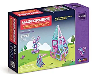 Magformers Inspire Design Set (62-Pieces) MagneticBuildingBlocks, EducationalMagneticTiles Kit , MagneticConstructionSTEM Set
