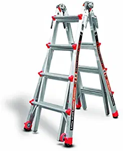 Little Giant Ladder Systems 12017 RevolutionXE Articulating Ladder, Model 17, Aluminum/Orange (Renewed)