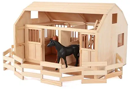 Maxim Enterprise, Grand Horse Stable Corral Fence. Deluxe Wooden Barn Playset and Paddock