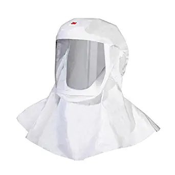 3M 00051131170834 Versaflo S-433L-5 Hood with Integrated Head Suspension for S-Series and V-Series PAPR and Supplied Air Systems, Lightweight, White (Pack of 5)