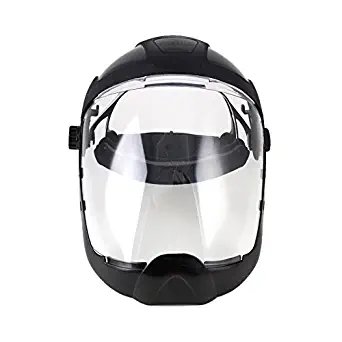 Sellstrom S32210 Clear Anti-Fog Polycarbonate Faceshield with Extended Chin Guard, Ratchet Headgear, ANSI Compliant