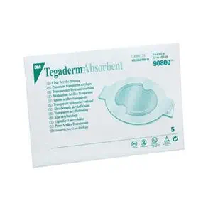 3M Tegaderm Absorbent Clear Acrylic Dressing Part No. 90800 3M HEALTHCARE MMED-MMM90800 Box