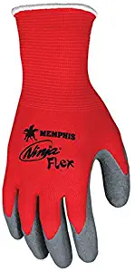 Memphis N9680 Red Ninja Flex Gloves, 15 Gauge, Size Medium, (12 Pair)