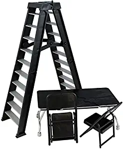 Wrestling Ultimate Ladder & Table Playset (Black) - Ringside Collectibles Exclusive WWE Toy Action Figure Accessory Pack