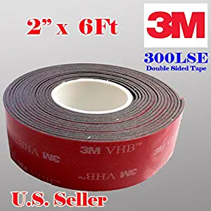 3m 2" (50mm) X 6 Ft VHB Double Sided Foam Adhesive Tape 5952 Grey Automotive Mounting Very High Bond Strong Industrial Grade