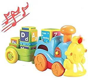 MeeYum Kids ABC Musical Phonics Train Toddler Learn W / Alphabet Blocks Sing Along Self Driving Toy Train