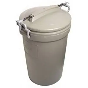 Rubbermaid Animal Stopper Trash Can, 32 Gallon, Olive (RM5F8201)