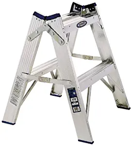 Werner T372 300-Pound Duty Rating Aluminum Twin Stepladder, 2-Foot