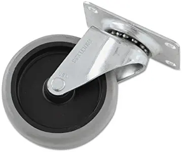 Rubbermaid 1011L2 - Replacement Non-marking Plate Caster, 4" Black/gray