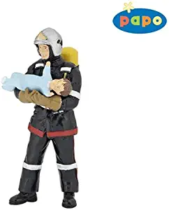 Papo 70003 Fireman with Baby Figure