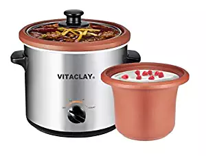 VitaClay Organic Slow Cooker and Yogurt Maker (2 Quart)