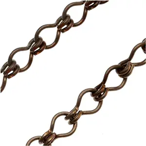 Vintaj Natural Brass 4 x 6.5mm Ladder Chain - Bulk By The Foot