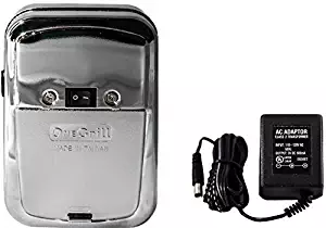 OneGrill Cordless Grill Rotisserie Motor-25 lb (With AC Adapter, Chrome Steel)