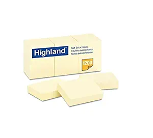 Economical self-sticking notes are repositionable and designed for light-duty applications. Each pad contains 100 sheets. 6 Packs included.