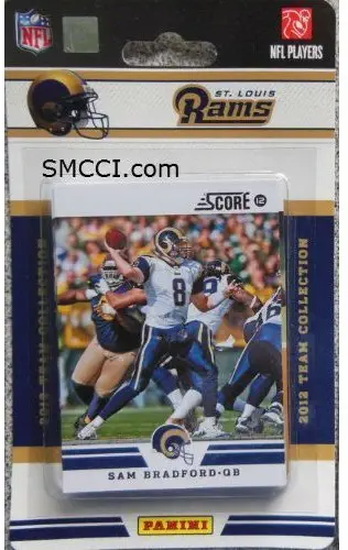 2012 Score St. Louis Rams Sealed 12 Card Team Set Including Sam Bradford, Steven Jackson, James Laurinaitis, Chris Long, Brandon Gibson, Lance Kendricks, Danario Alexander, Brian Quick, Chris Givens, Isaiah Pead, Janoris Jenkins and Michael Brockers.