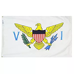 Annin Flagmakers Model 146860 Territory: US Virgin Islands Flag 3x5 ft. Nylon SolarGuard Nyl-Glo 100% Made in USA to Official Design Specifications.